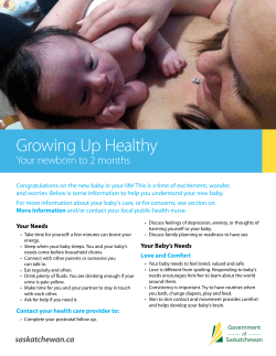 Growing Up Healthy - Your newborn to 2 months
