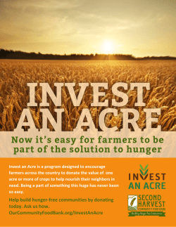 Now it`s easy for farmers to be part of the solution to hunger