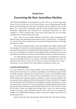 Hanifa Deen &ndash; Excavating the Past: Australian Muslims
