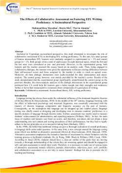 The Effects of Collaborative Assessment on Fostering EFL Writing