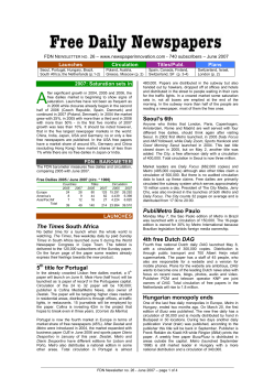 No. 26 &ndash; June - Newspaper Innovation