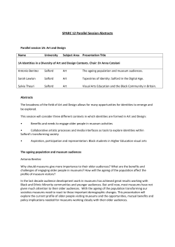 SPARC 12 Parallel Session Abstracts