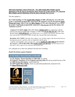 The 1689 English Bill of Rights and the Habitation of Devils