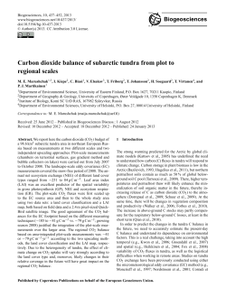 Carbon dioxide balance of subarctic tundra from