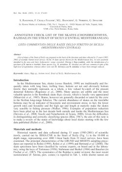 ANNOTATED CHECK LIST OF THE SKATES (CHONDRICHTHYES