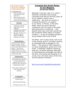 Crossing the Great Plains by Ox-Wagons