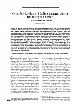 Cross-border flows of Italian patients within the European Union