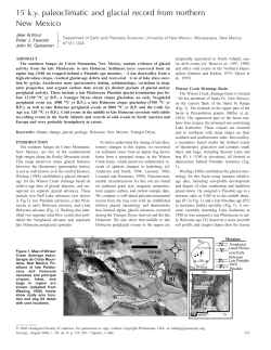 15 k.y. paleoclimatic and glacial record from northern New Mexico