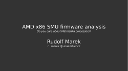AMD x86 SMU firmware analysis