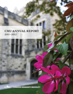 2011-12 Report - Canadian Mennonite University