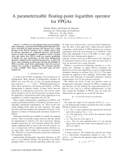 A parameterizable floating-point logarithm operator for FPGAs