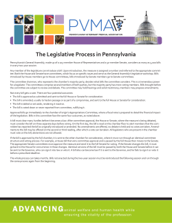 The Legislative Process in Pennsylvania