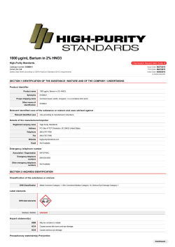 1000 &micro;g/mL Barium in 2% HNO3 - High
