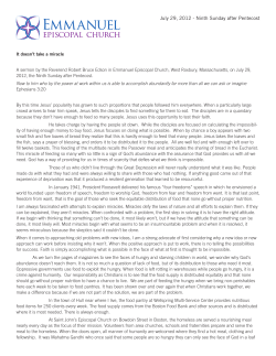 July 29, 2012 - Ninth Sunday after Pentecost