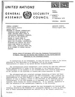 27 September 1973 ORIGINAL: ENGLISH GENERAL ASSEMBLY