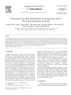 Fabricated nano-disk InGaN/GaN multi