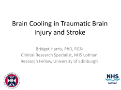 Brain cooling in TBI and stroke