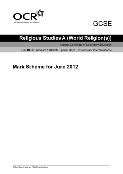 Hinduism 1 - Beliefs, special days, divisions, and