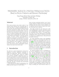 Schedulability Analysis for a Real