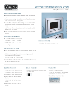 CONVECTION MICROWAVE OVEN