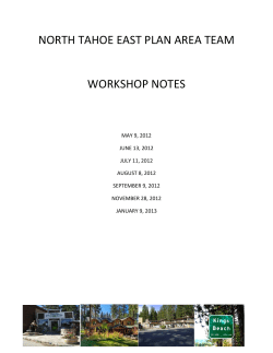 north tahoe east plan area team - Placer County Air Pollution