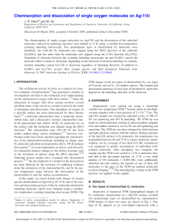 Chemisorption and dissociation of single oxygen molecules