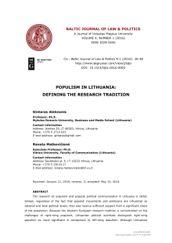 Populism in Lithuania