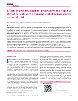 Effects of pain management program on the length of stay of patients