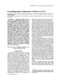 Crystallographic refinement of ricin to 2.5 Å