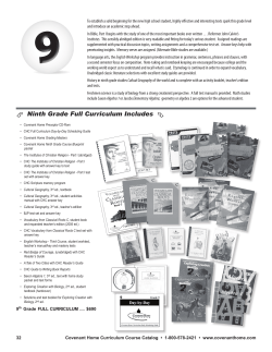 Ninth - Covenant Home Curriculum