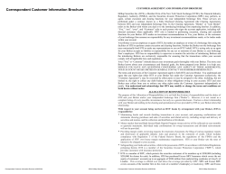 Customer Information Brochure