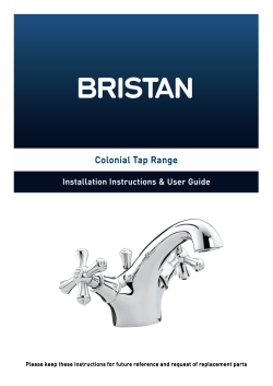 Bristan Colonial Taps Fitting Instructions