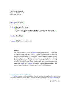Creating my first LaTeX article, Part 2