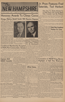 Honorary Awards To Climax Convo Jr. Prom Features Fred Sateriale