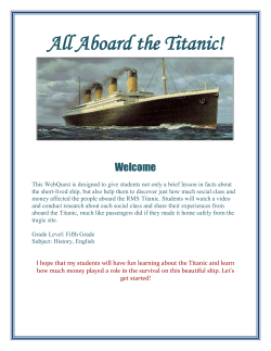 All Aboard the Titanic!