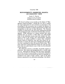 management`s reserved rights: an industry view