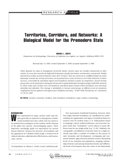 Territories, corridors, and networks: A biological model for the