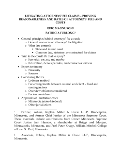 litigating attorneys` fee claims