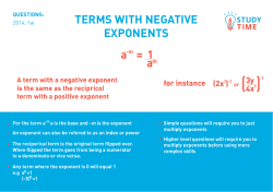 a = 1 a TermS WiTH negATive exponenTS