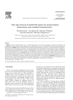 One step removal of dumb-bell tumors by postero