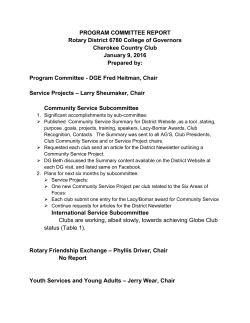 Reports - District 6780