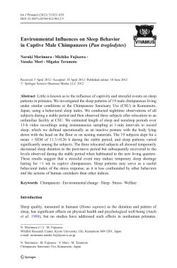 Environmental Influences on Sleep Behavior in Captive Male