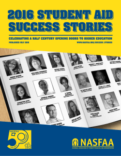 2016 student aid success stories 2016 student aid success