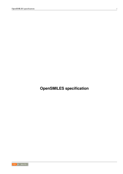 The OpenSMILES Specification