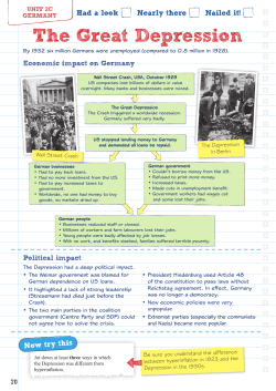 the great Depression - Pearson Schools and FE Colleges