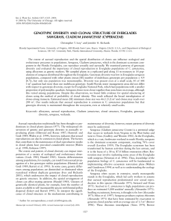 genotypic diversity and clonal structure of everglades