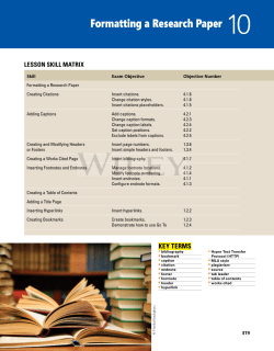 Ch10_Formating a Research Paper