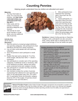Counting Pennies - National Priorities Project