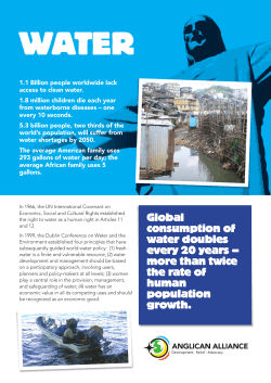 Global consumption of water doubles every 20 years &ndash; more than