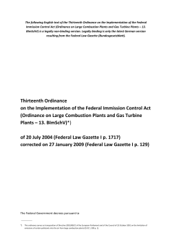 Thirteenth Ordinance on the Implementation of the Federal